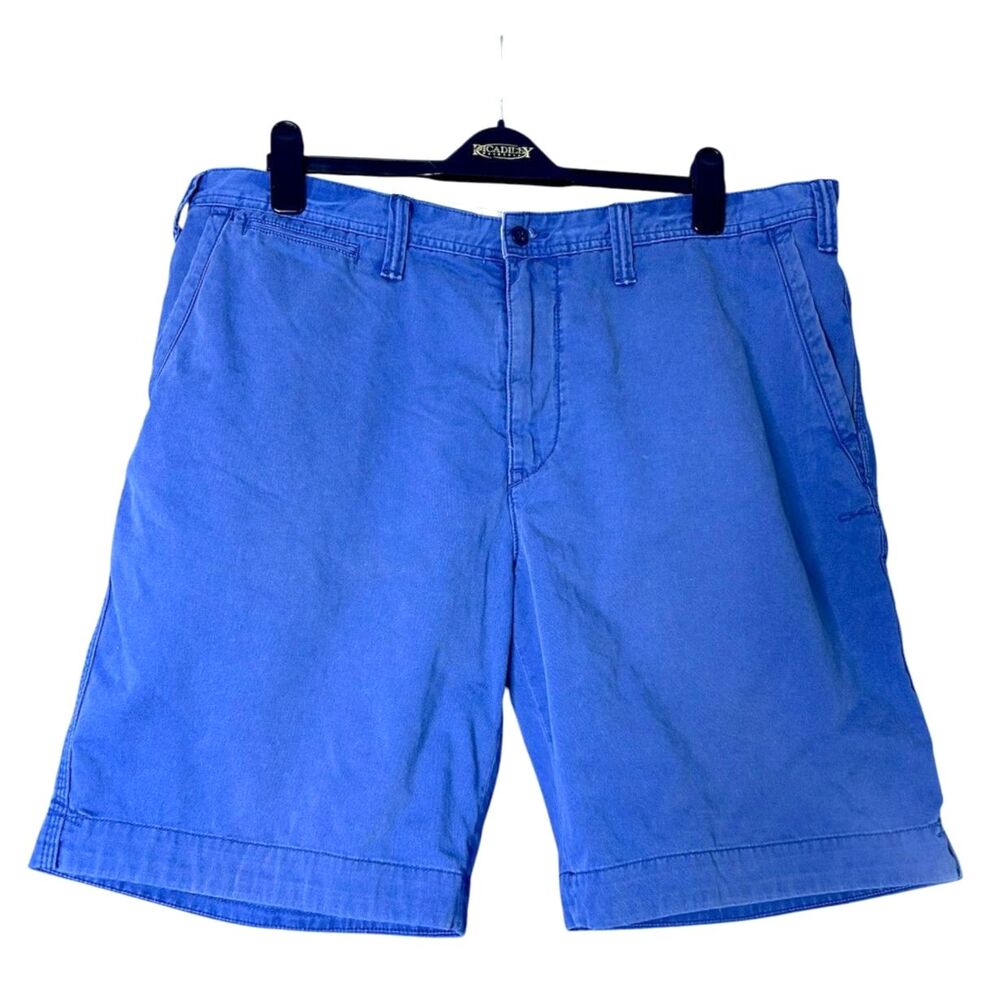Polo Ralph Lauren Mens Blue Chino Shorts Sz 40 Classic Preppy Resort Vacay Camp